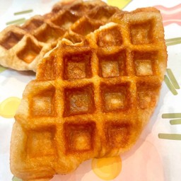 คาราเมลครอฟเฟิล croffle1ชิ้น เนยสดฝรั่งเศส