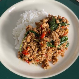 Chicken Basil (Minced Chicken) With Rice