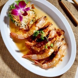 กุ้งแชบ๊วยราดซอสมะขาม