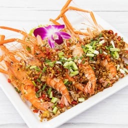 กุ้งแม่น้ำผัดพริกเกลือ ครึ่งกก.