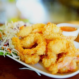 กุ้งชุปแป้งทอด