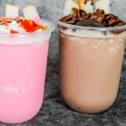 นมเย็น-นมโอวัลตินปังเย็นพร้อมท๊อปปิ้งระบุ