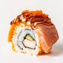 ซูชิ แซลมอนโรลเบิร์นซอสหวาน