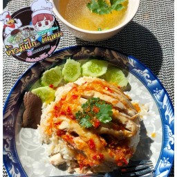 พันเทพ ข้าวมันไก่-หมูทอด-แปดริ้ว แปดริ้ว
