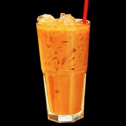 ชานมเย็น + แก้วน้ำแข็ง