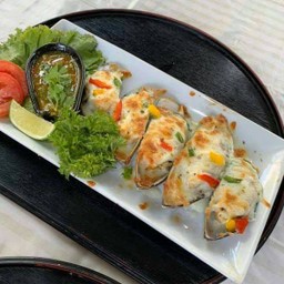 หอยแมลงภู่นิวซีแลนด์อบชีส