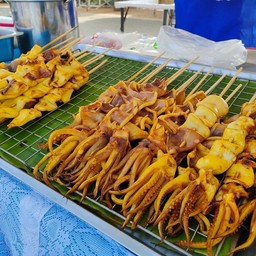 หมึกย่าง น้ำจิ้มรสเด็ด By.ไอ้หนวด เลียบทางรถไฟหนองใหญ่