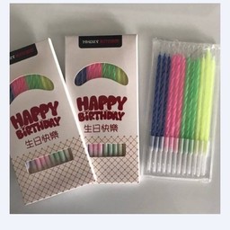 เทียนวันเกิดแบบยาวคละสี