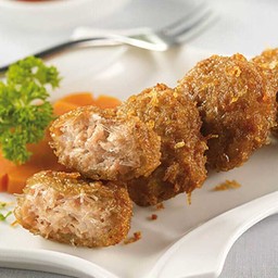 ไก่ก้อนวุ้นเส้นทอดกระเทียม 3ชิ้น