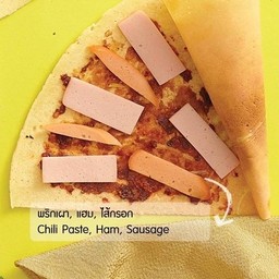 พริกเผา+แฮม+ไส้กรอก