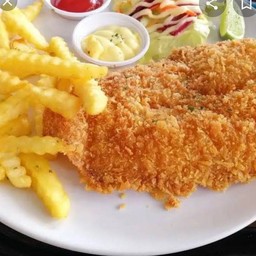 สเต็กไก่กรอบ