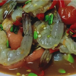 ตำเหลากุ้งสด/สุก ปลาร้า