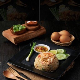ข้าวผัดปู+กุ้ง