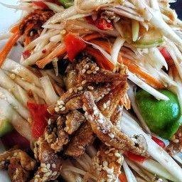 ตำปูปลาร้าปลากรอบ