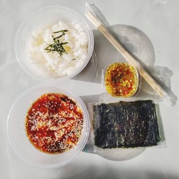 แซลมอนดองกุ้งดองซีอิ๊วเกาหลี