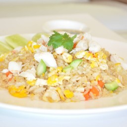 ข้าวผัดปู + ต้มยำทะเล