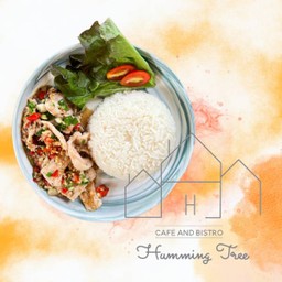 ข้าวหมูคั่วพริกเกลือ