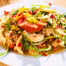 ยำวุ้นเส้น( หมูสับ+หมูยอ)