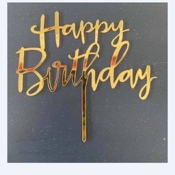 ป้ายสีทอง Happybirthday