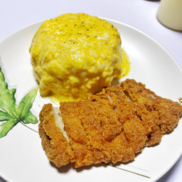 ข้าวไข่ข้น+ไก่กรอบ