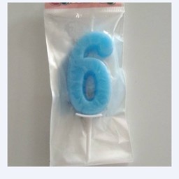 เทียนตัวเลข 6