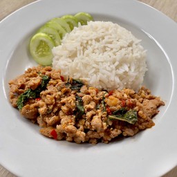 หมูสับ ผัดกะเพรา