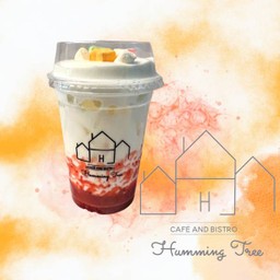 นมสด สตรอเบอรี่เย็น