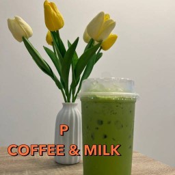 P.นมสด&กาแฟ (ใช้นมสด100%)