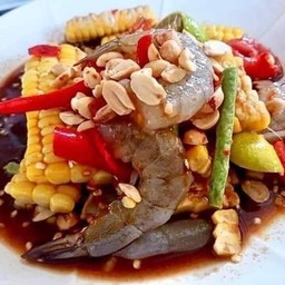 ตำข้าวโพดกุ้งสดปลาร้า