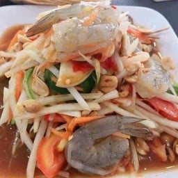 ตำกุ้งสดไทยปู