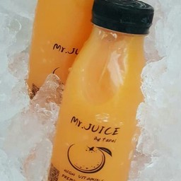 น้ำส้มคั้นสด ลูกส้มMr. Juice สืบศิริ