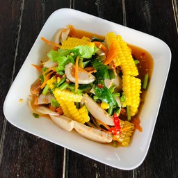 ยำข้าวโพด หมูยอ