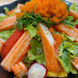 สลัดปูอัด+ไข่กุ้ง