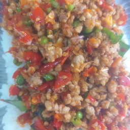 หมูสับคั่วพริกเกลือ