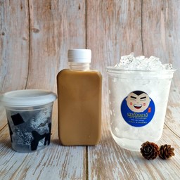 อาฉีกาแฟขวด แยกแข็ง+เฉาก๊วย