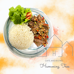 ข้าวเนื้อDaคั่วพริกเกลือ