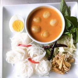 ขนมจีนน้ำยากะทิ+น้ำพริก