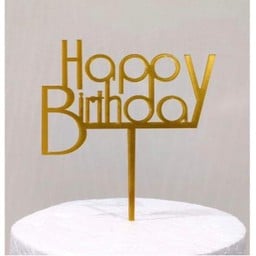 ป้ายอะคริลิคสีทอง HBD