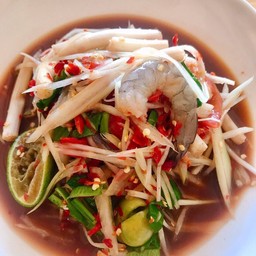 ตำไหลบัวกุ้งสด