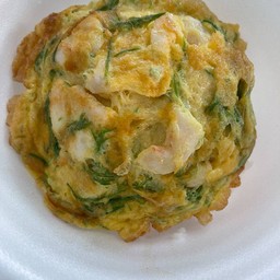 ข้าวไข่เจียวชะอมกุ้ง