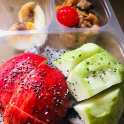 เซต 2 ปูอัด+ผลไม้+ไข่ต้ม+น้ำสลัด