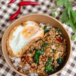 ข้าวกระเพราหมูสับ