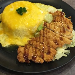 ข้าวไข่นุ่ม+ไก่ทอดซอสเทอริยากิ