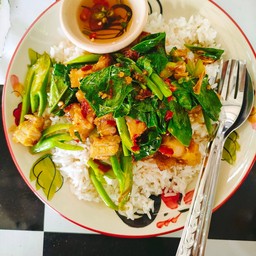 Stir Fried Kale With Rice