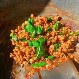 Stir Fried Basil With Rice