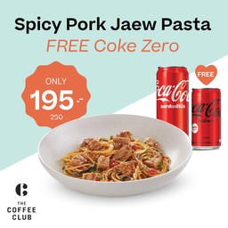 [อร่อยซ่ากับโค้ก]  ลดพิเศษ30% พาสต้าหมูย่างซอสจิ้มแจ๋ว