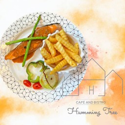 แซลมอนสเต็ค + เฟรนซ์ฟราย