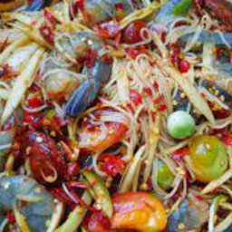 ตำซั่วกุ้งสด