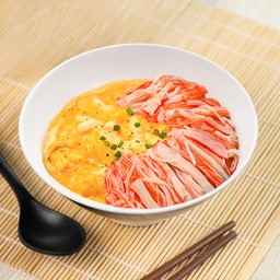 ข้าวหน้าไข่ข้นชีสปูอัด