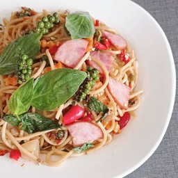 สปาเก็ตตี้ขี้เมา เบคอน